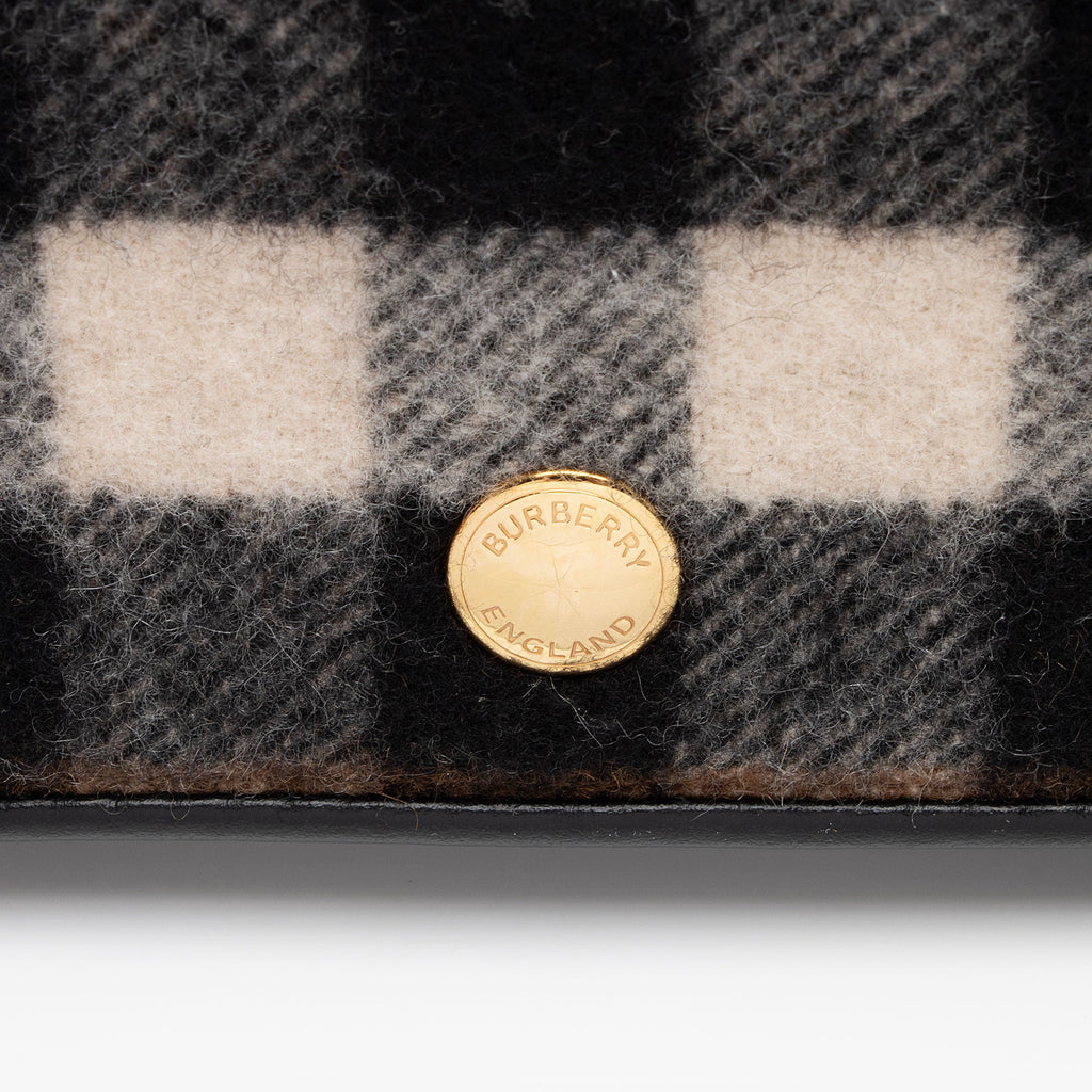 Burberry Cashmere Hackberry Check Note Bag (SHF-mhujpt)