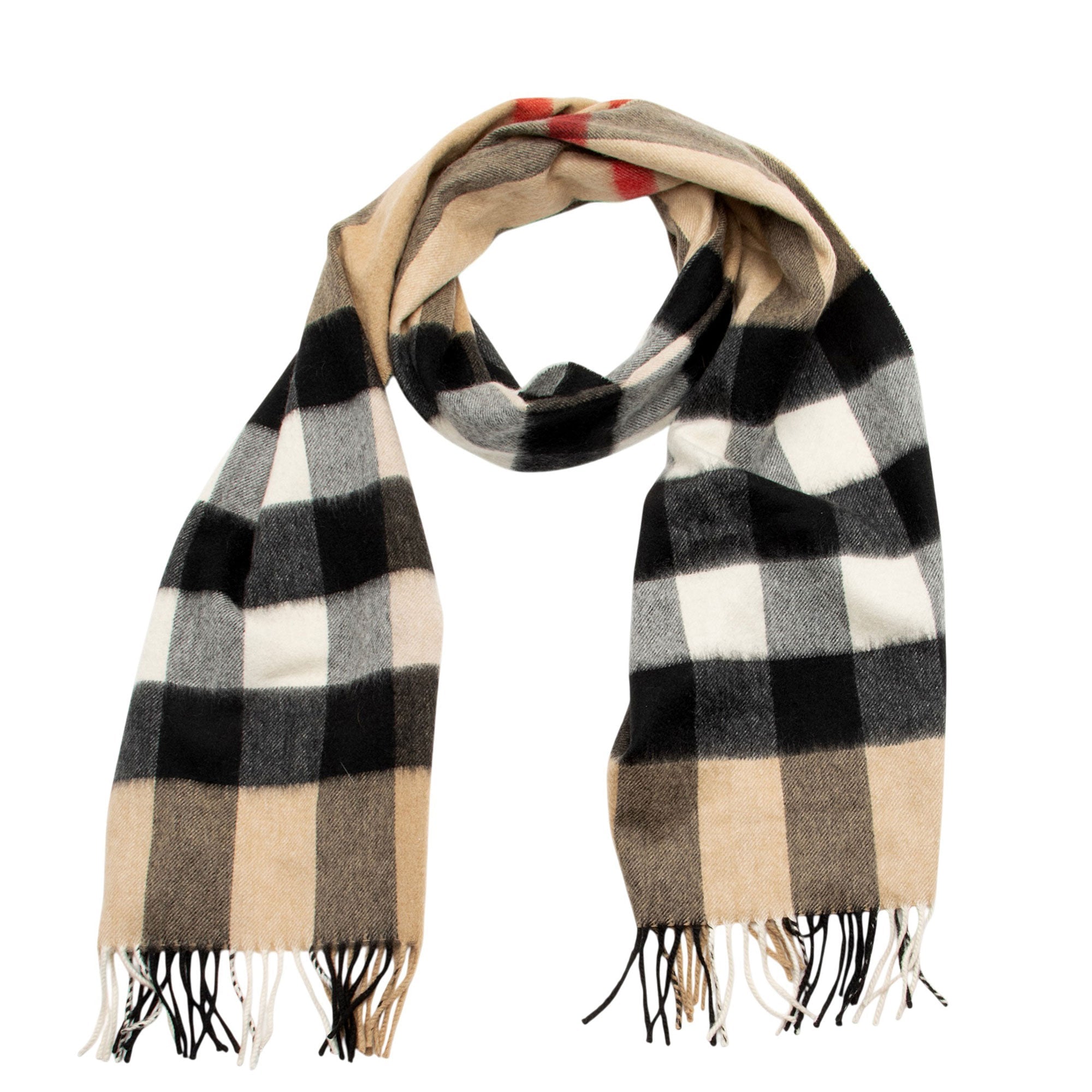 Burberry Cashmere Mega Check Scarf