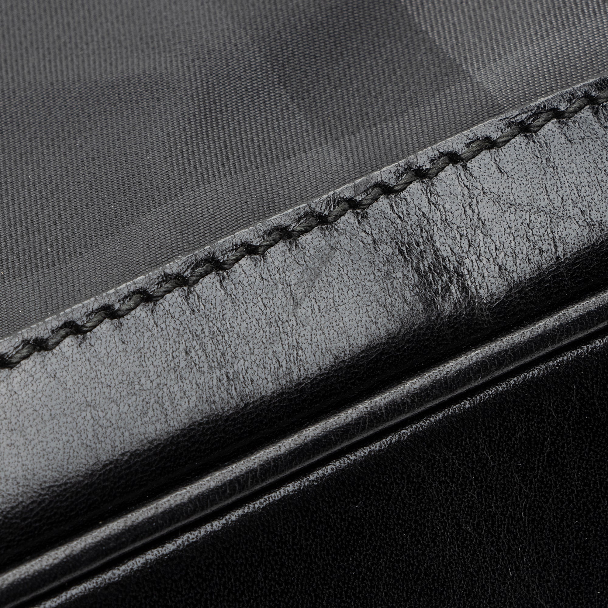 Burberry Charcoal Check Perforated Leather Ellers Large Satchel (SHF-23248)