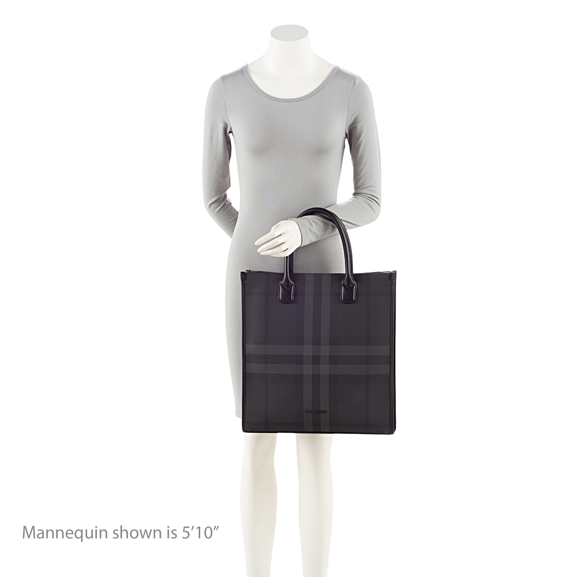 Burberry E-Canvas House Check Slim Denny Tote