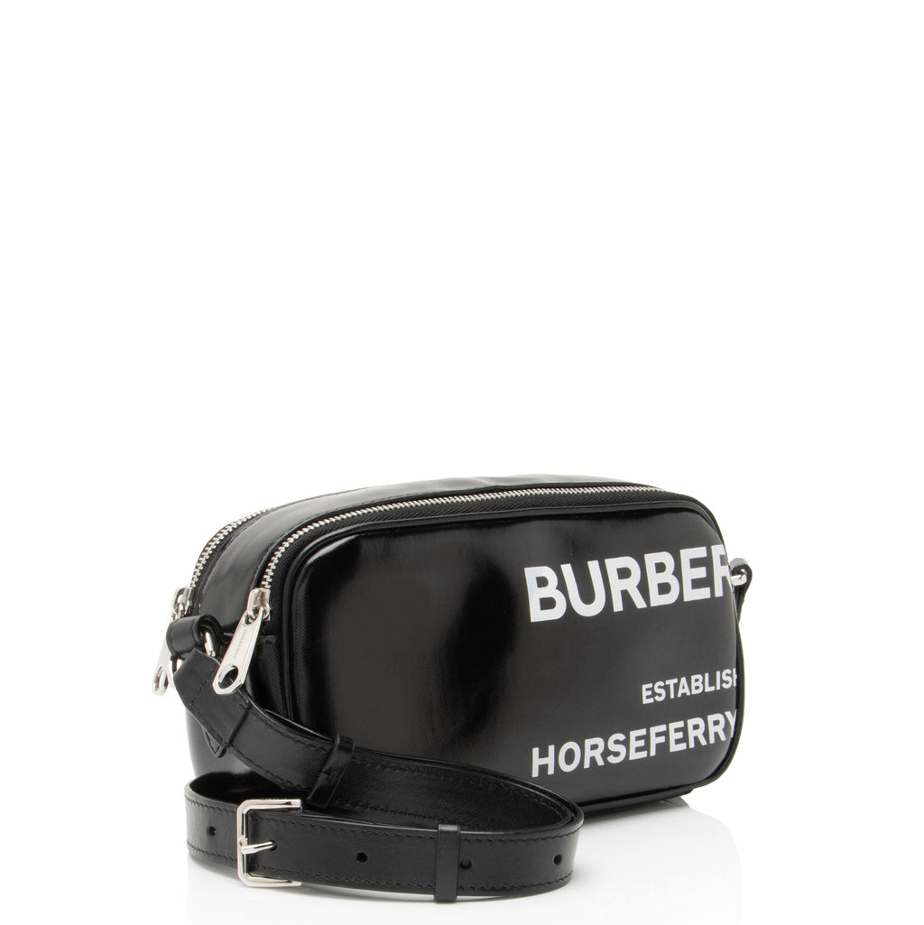 Burberry Coated Canvas Horseferry Print Micro Camera Bag