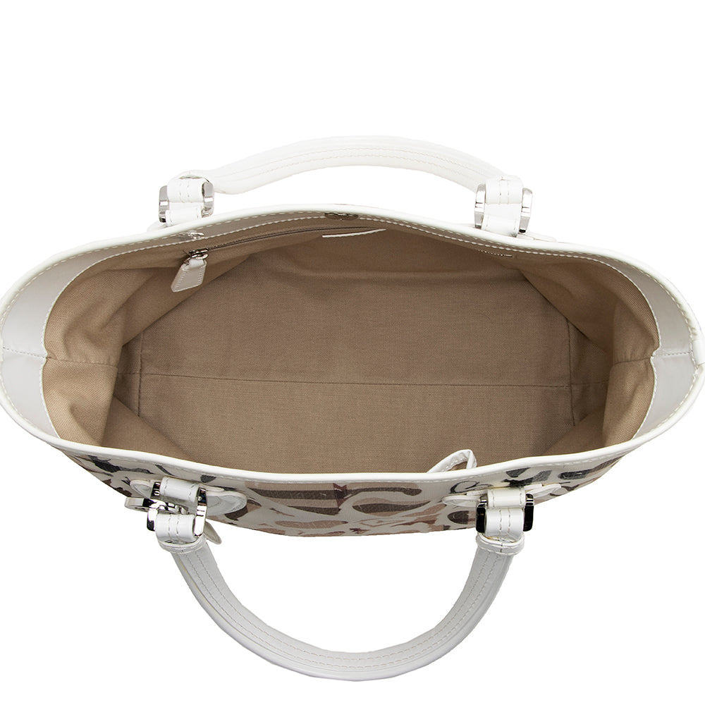 Burberry Coated Canvas Nova Painted Hearts Tote (SHF-20506)