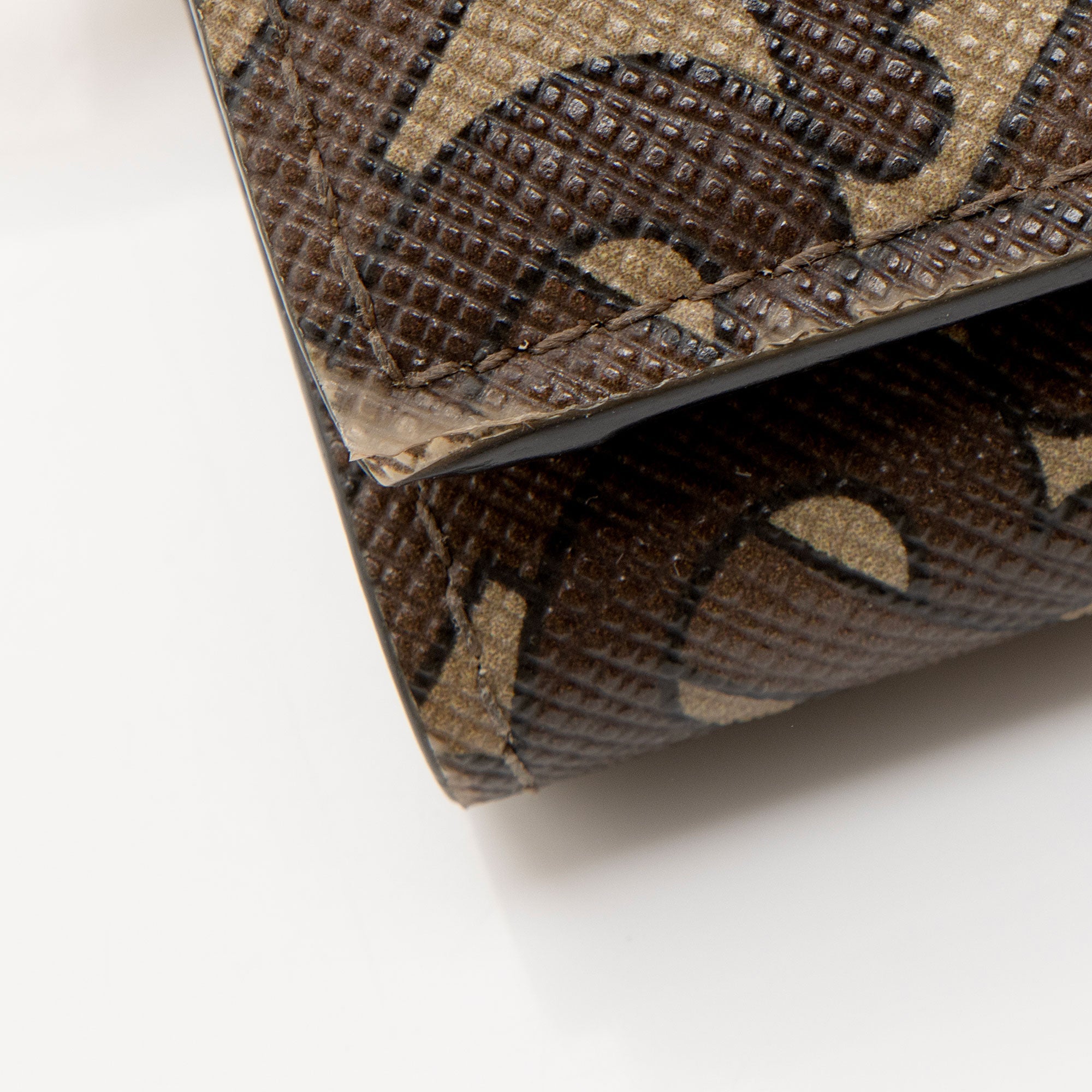 Burberry Coated Canvas T Monogram Trifold Wallet