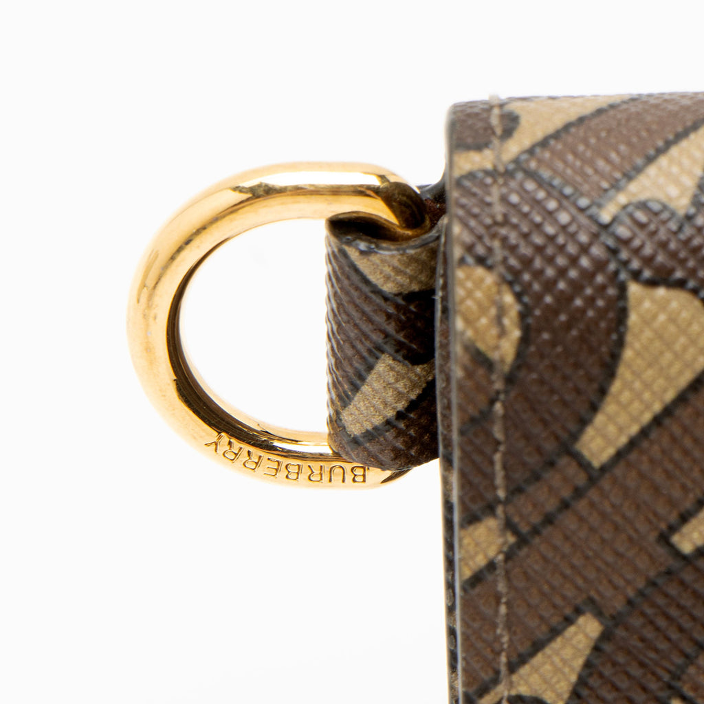 Burberry Coated Canvas T Monogram Trifold Wallet