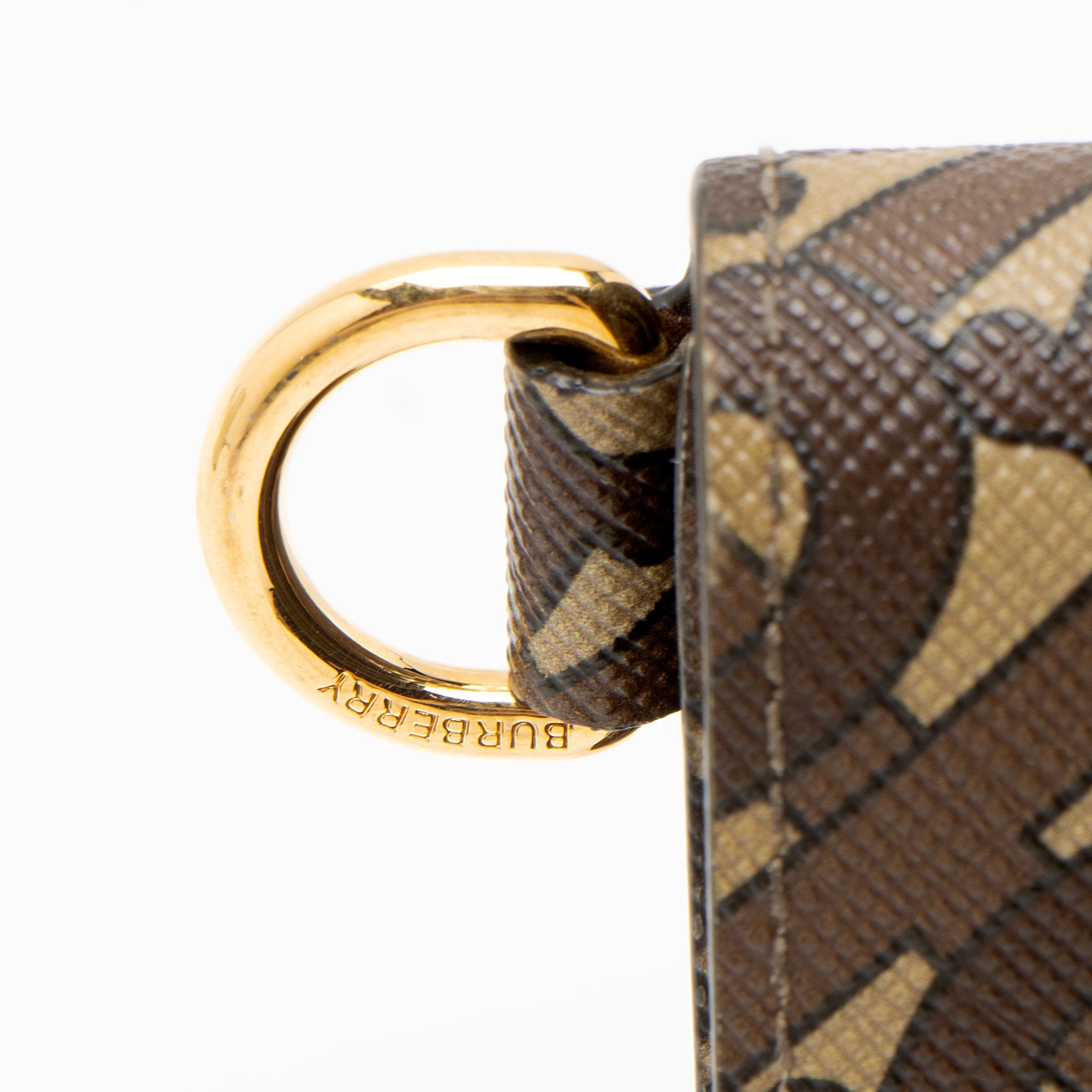 Burberry Coated Canvas T Monogram Trifold Wallet