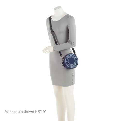 Burberry Denim Leather Logo Graphic Louise Mini Crossbody Bag (SHF-Q9Cb4c)