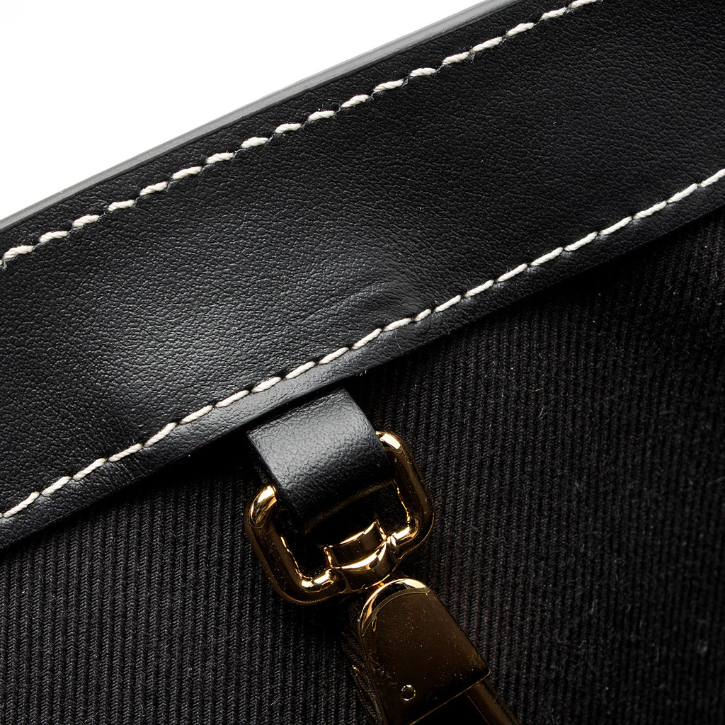 Burberry E-Canvas House Check Denny Medium Tote (SHF-s3ApZG)