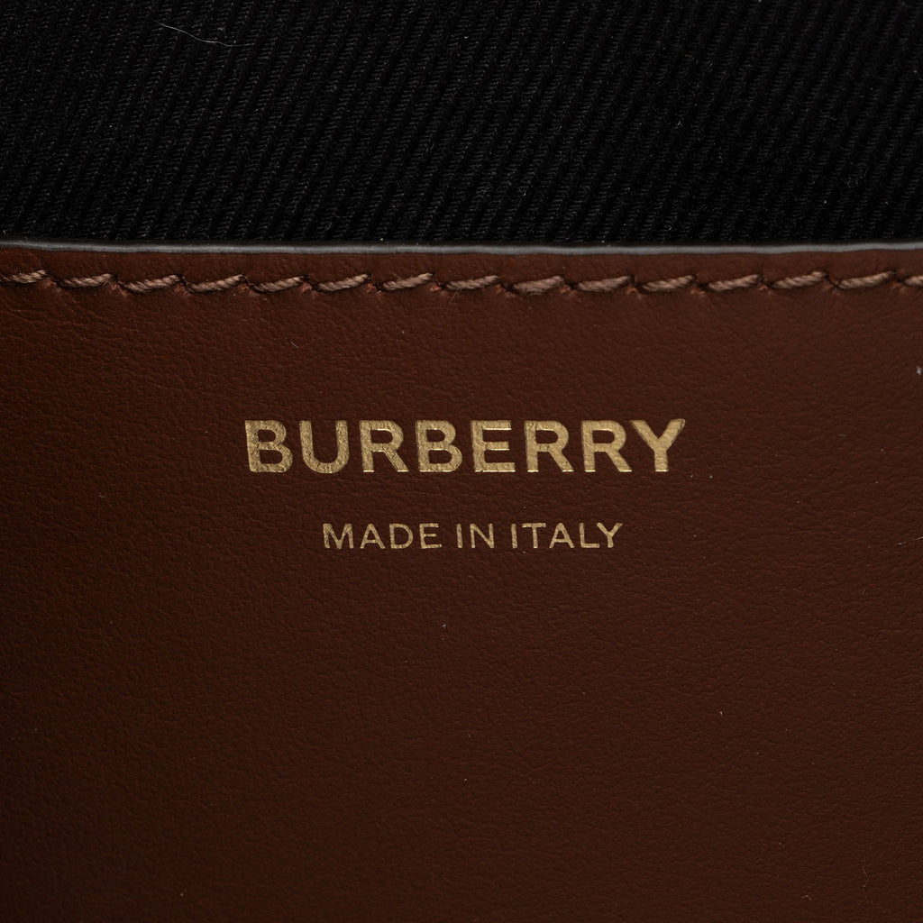 Burberry E-Canvas House Check Small Bucket Bag (SHF-p7mwDf)