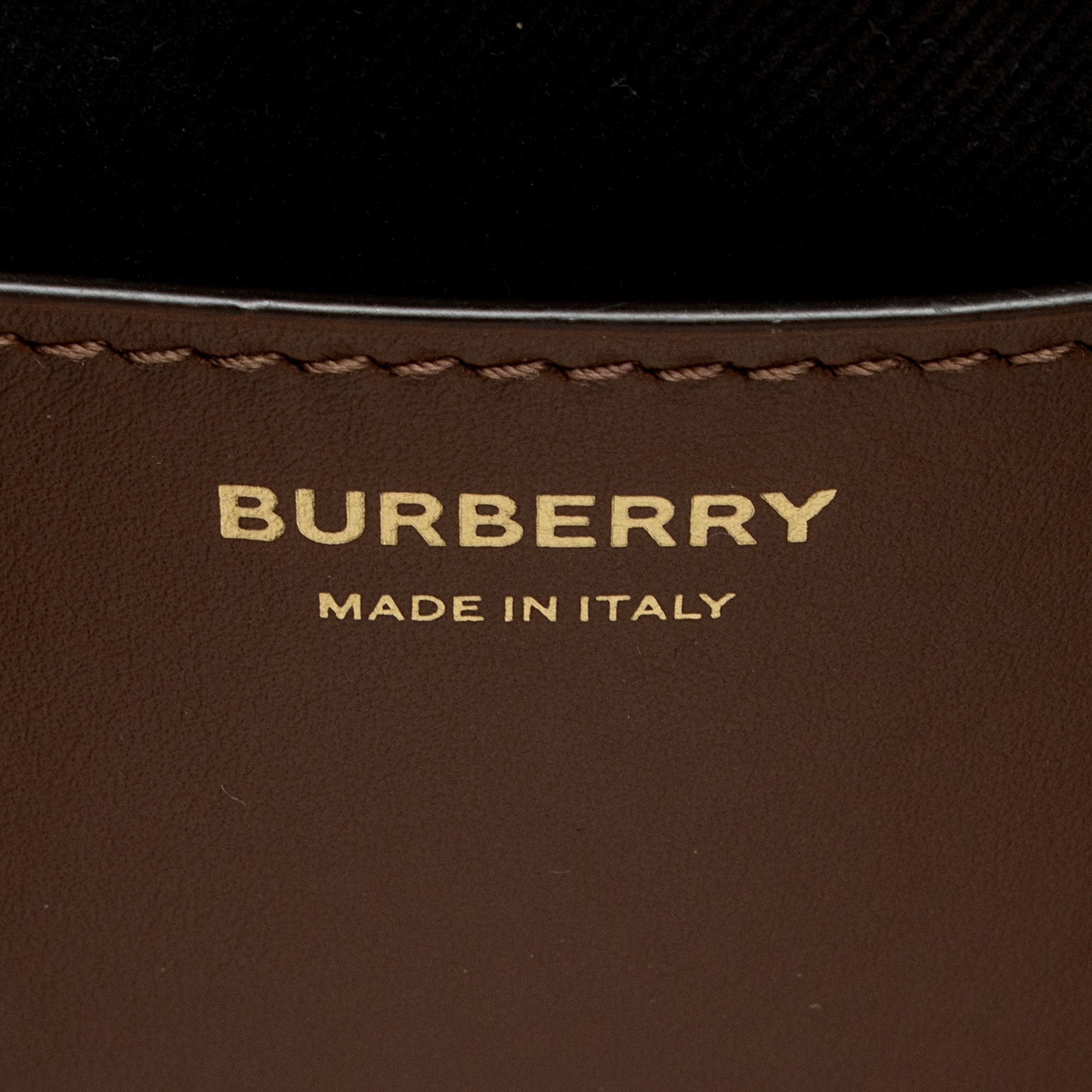Burberry E-Canvas House Check Small Bucket Bag (SHF-l7XbX4)