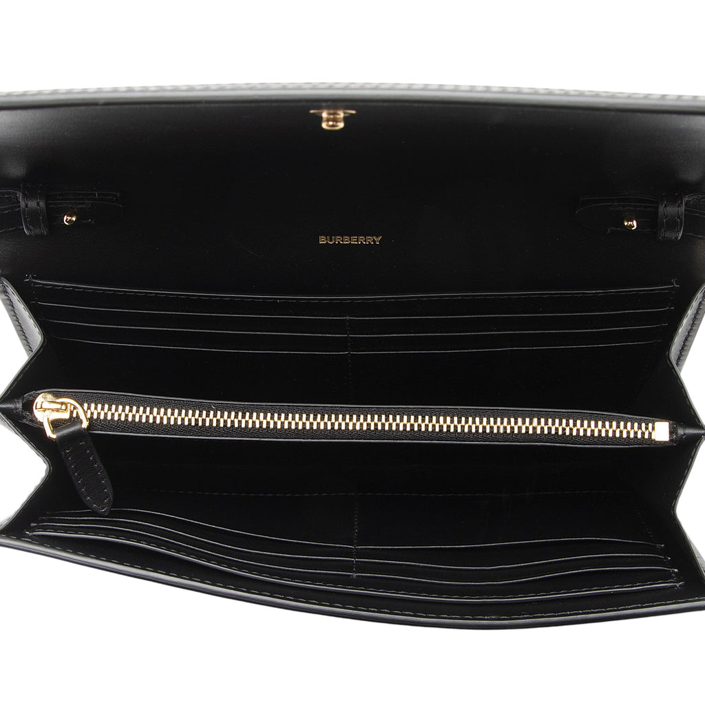 Burberry E-Canvas Icon Stripe Hannah Wallet on Strap