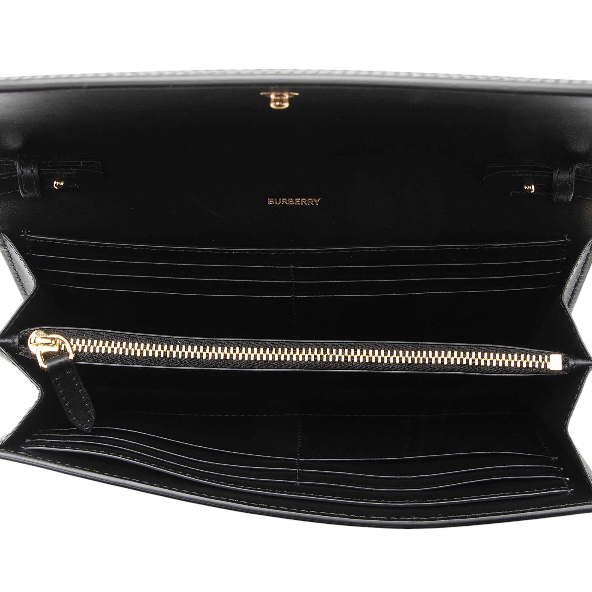 Burberry E-Canvas Icon Stripe Hannah Wallet on Strap
