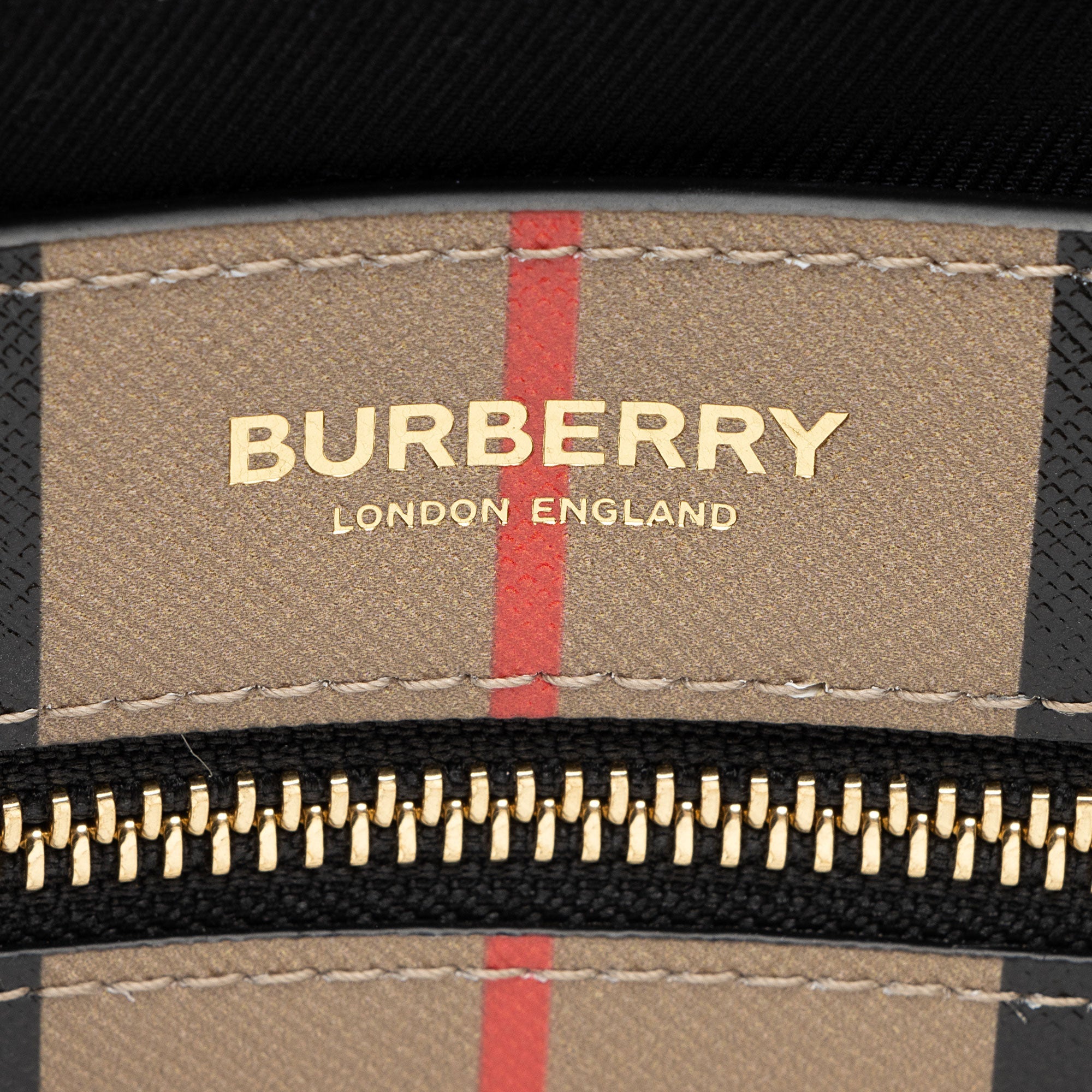 Burberry E-Canvas Icon Stripe Tote
