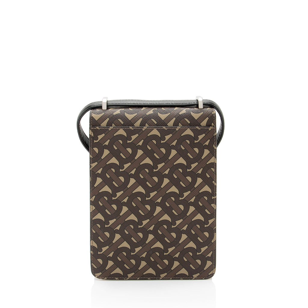 Burberry E-Canvas TB Monogram Robin Mini Messenger