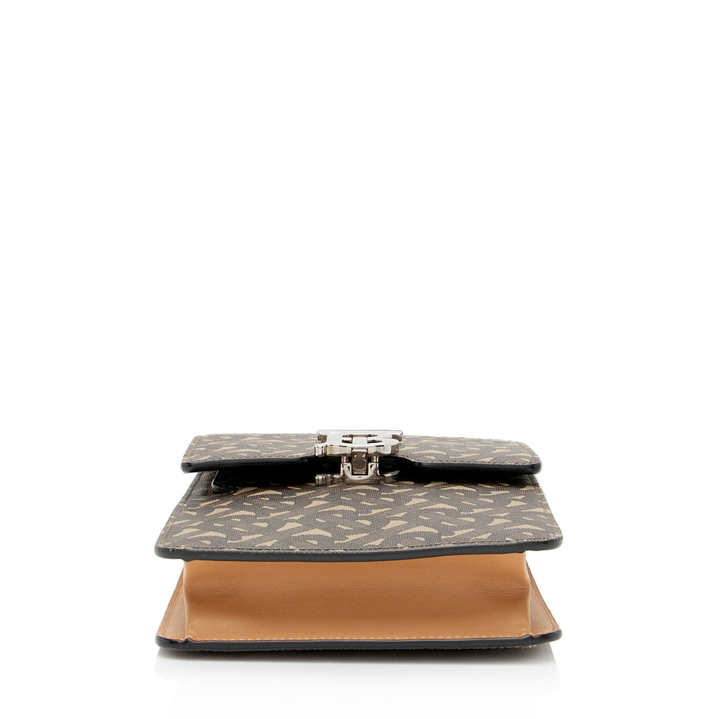 Burberry E-Canvas TB Monogram Robin Mini Messenger