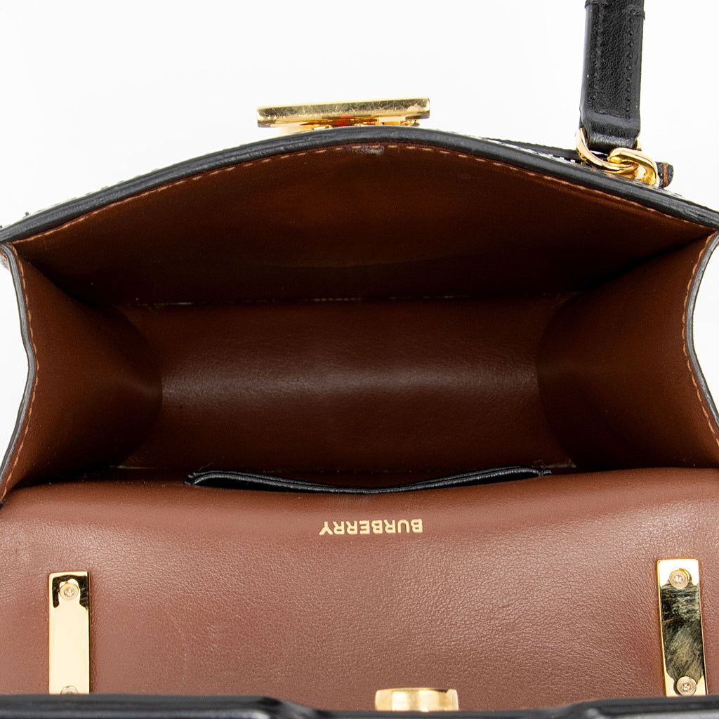 Burberry E-Canvas TB Monogram Stripe Robin Mini Messenger (SHF-dLA5PE)