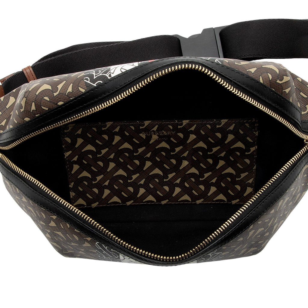Burberry E-Canvas TB Monogram Stripe Sonny Bum Bag