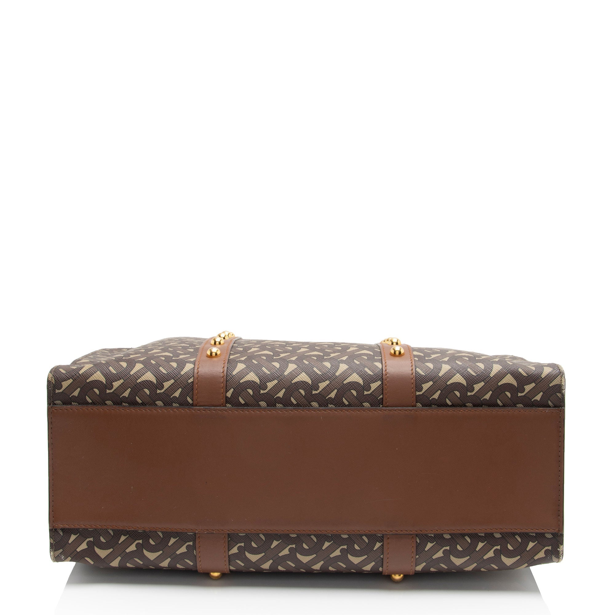 Burberry E-Canvas TB Monogram Studded Book Tote