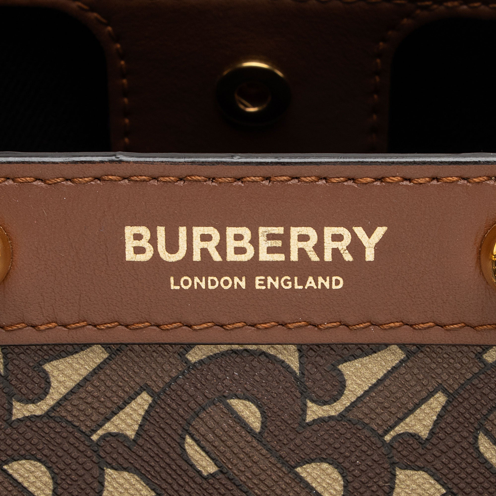Burberry E-Canvas TB Monogram Studded Book Tote