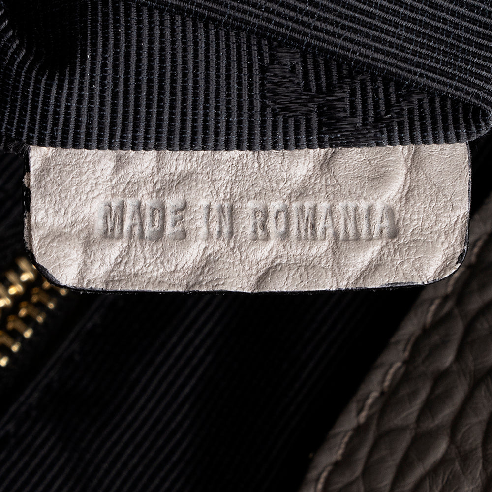 Burberry Embossed Check Leather Dewsbury Tote (SHF-19269)