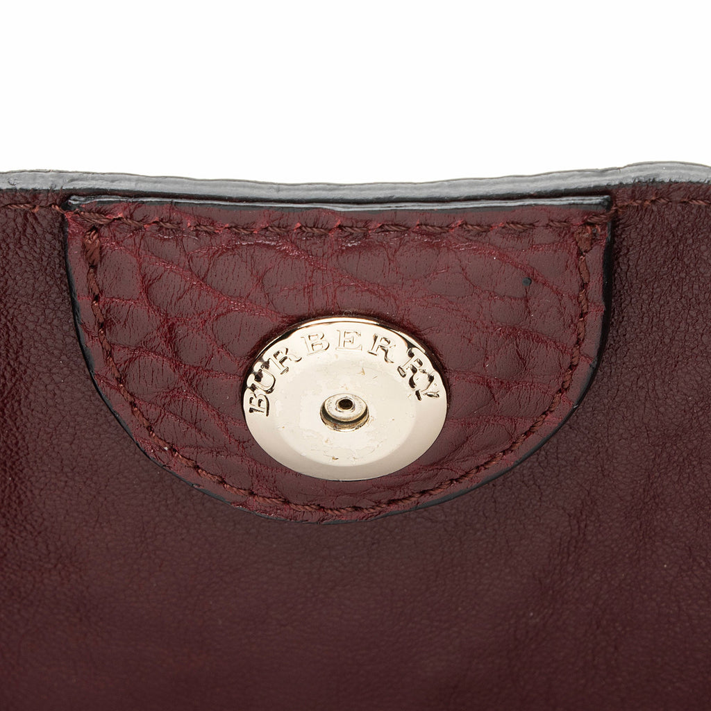 Burberry Embossed Leather Check Canterbury Small Tote