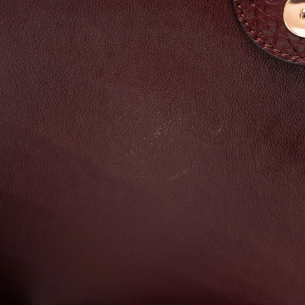 Burberry Embossed Leather Check Canterbury Small Tote