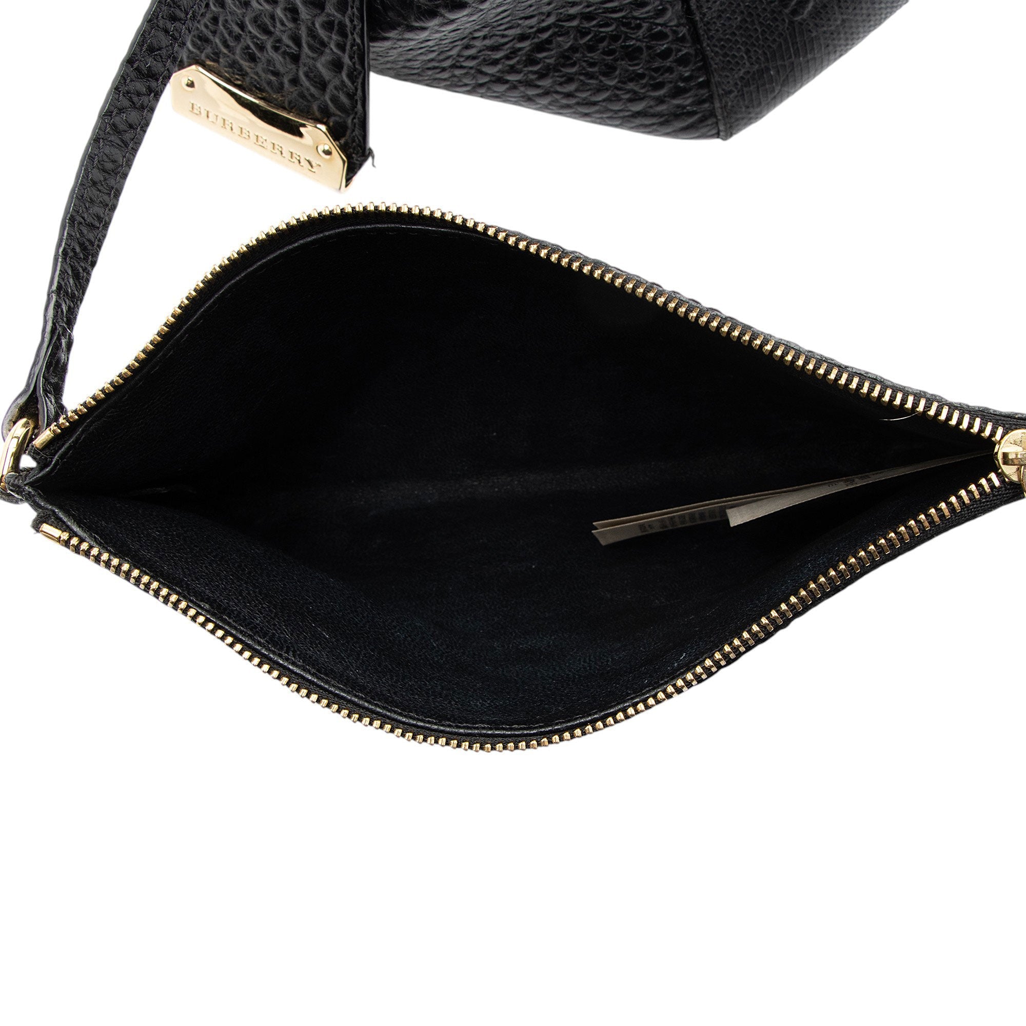 Burberry Embossed Leather Check Canterbury Small Tote