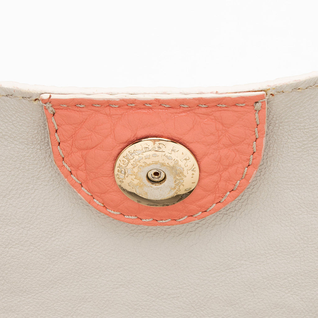 Burberry Embossed Leather Check Canterbury Small Tote