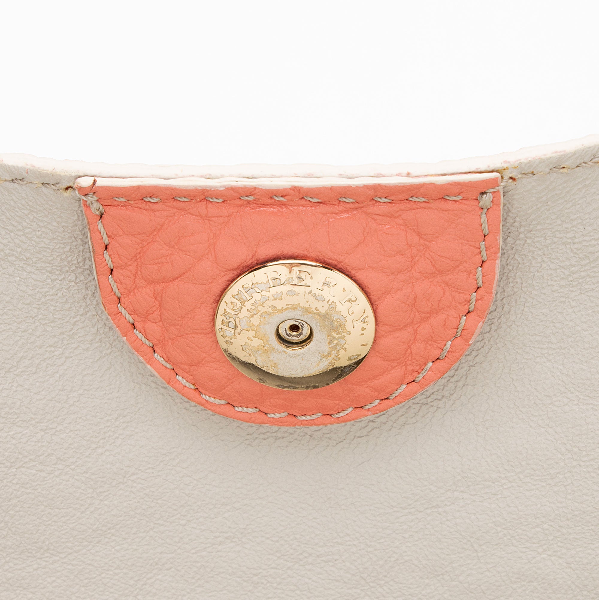 Burberry Embossed Leather Check Canterbury Small Tote