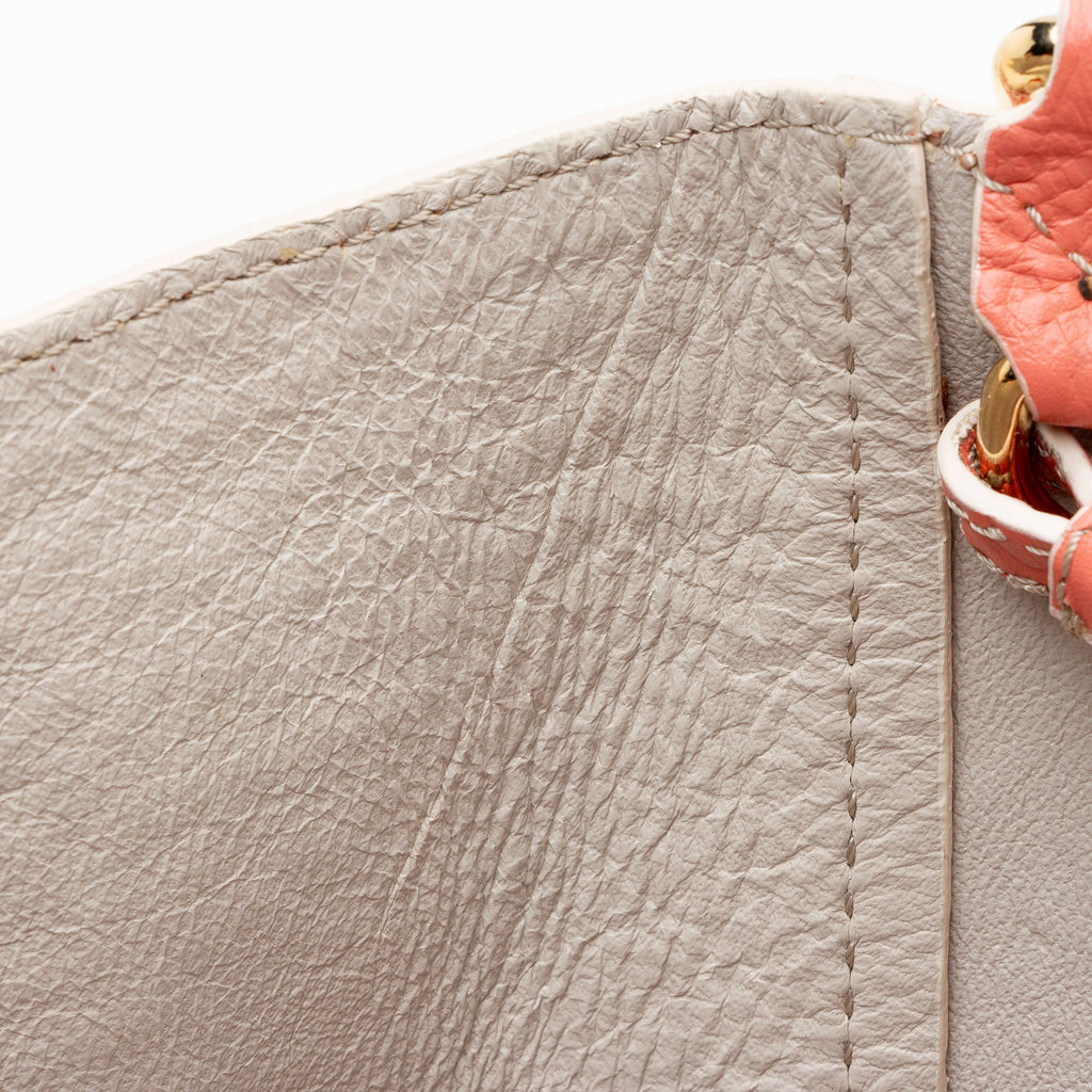 Burberry Embossed Leather Check Canterbury Small Tote