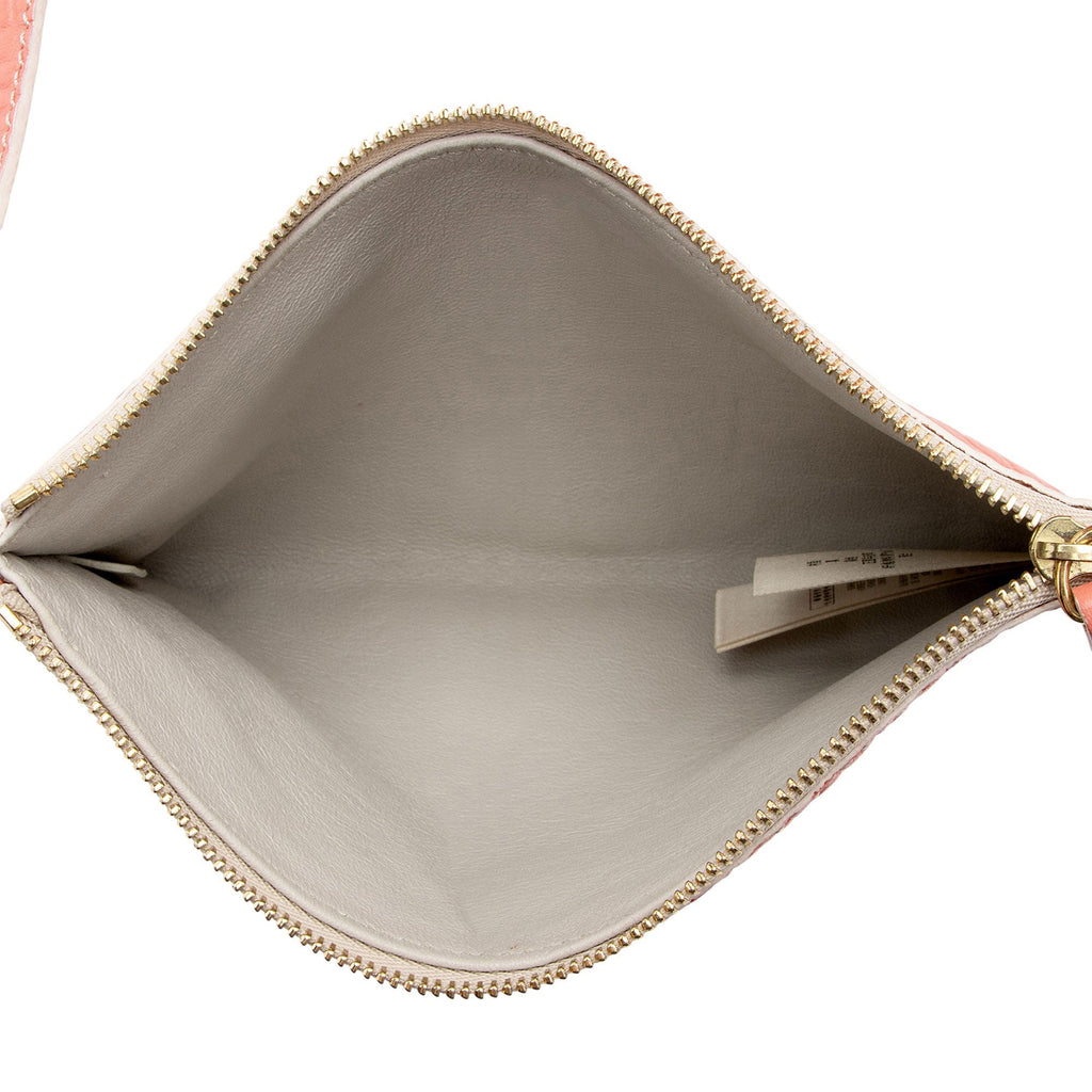 Burberry Embossed Leather Check Canterbury Small Tote