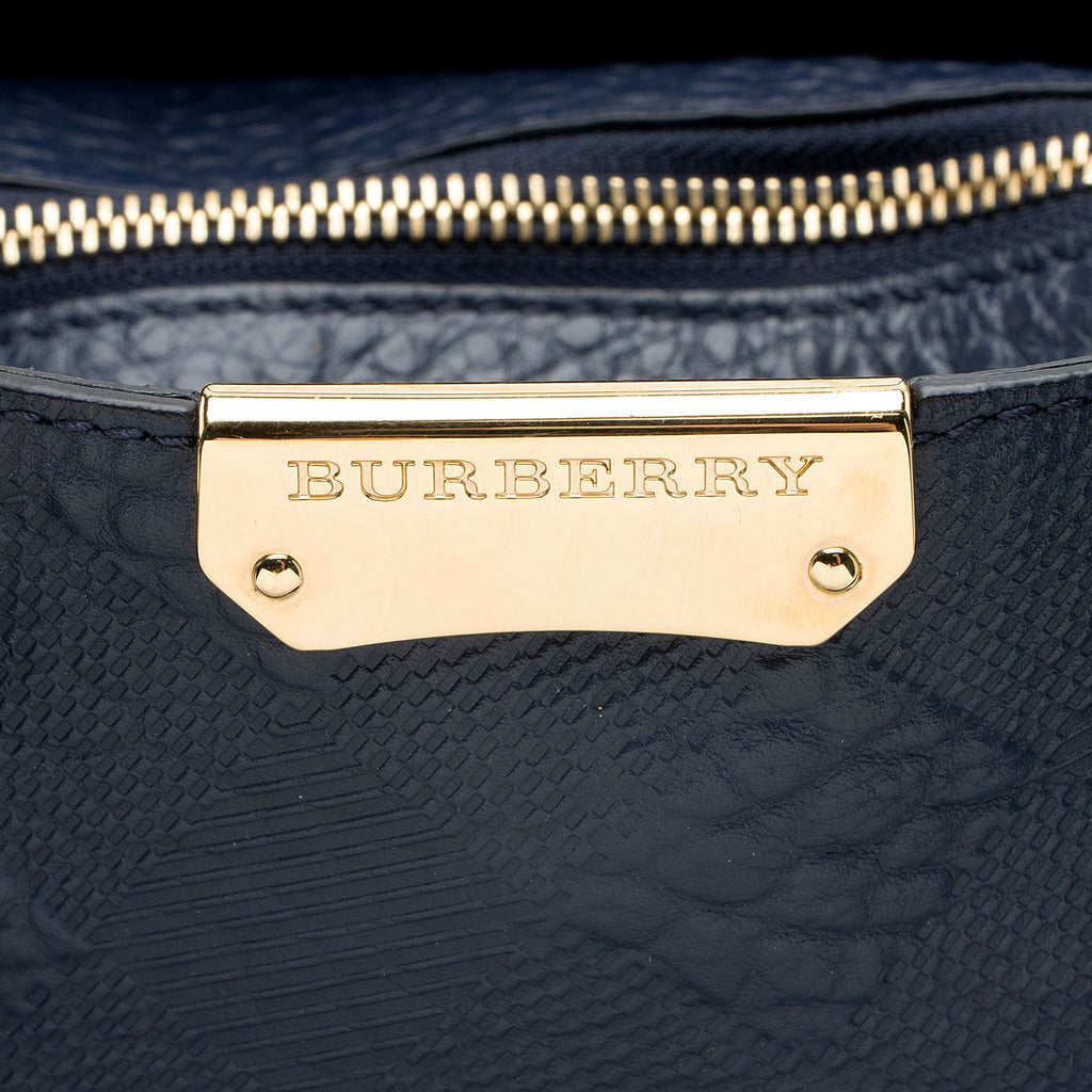 Burberry Embossed Leather Check Dewsbury Tote