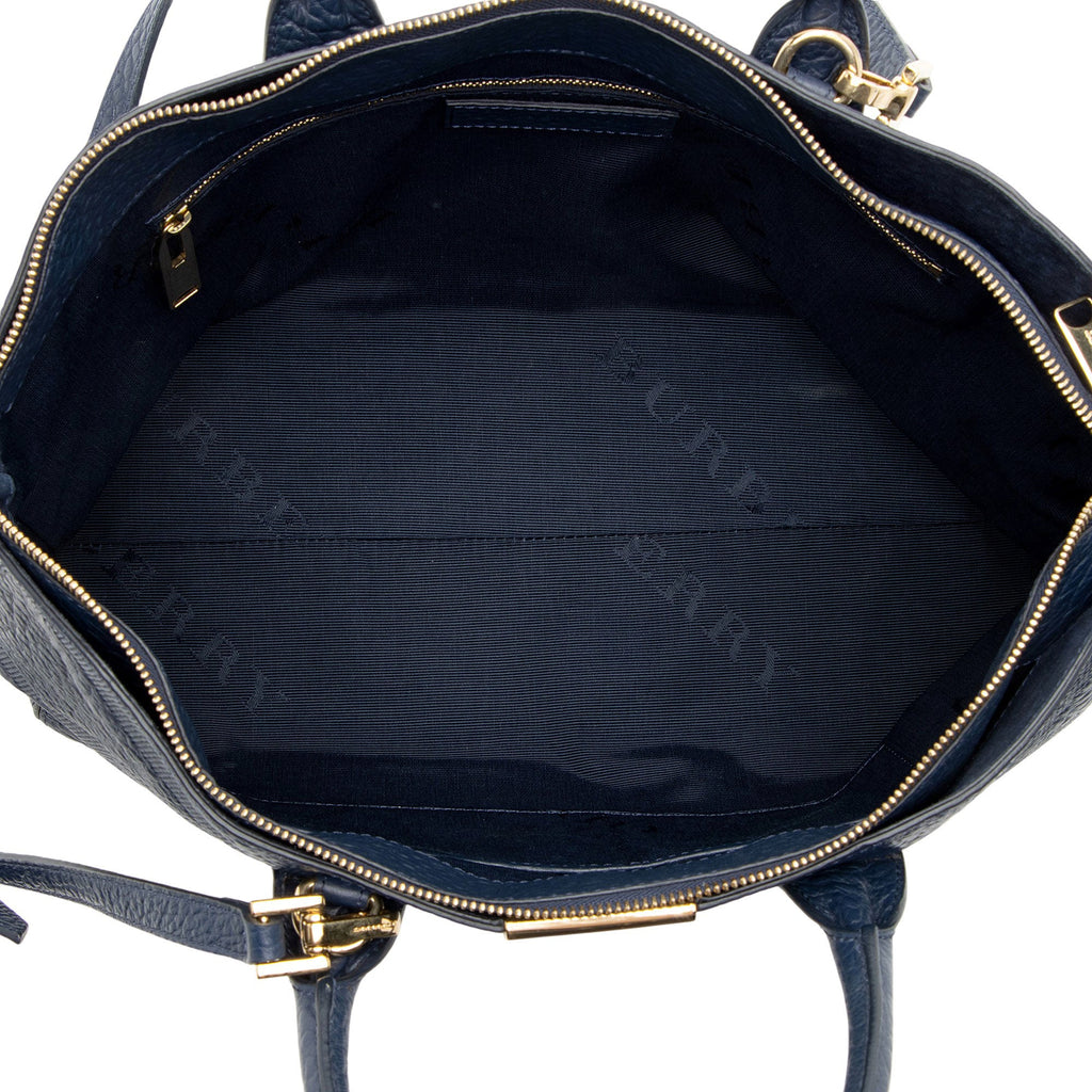 Burberry Embossed Leather Check Dewsbury Tote