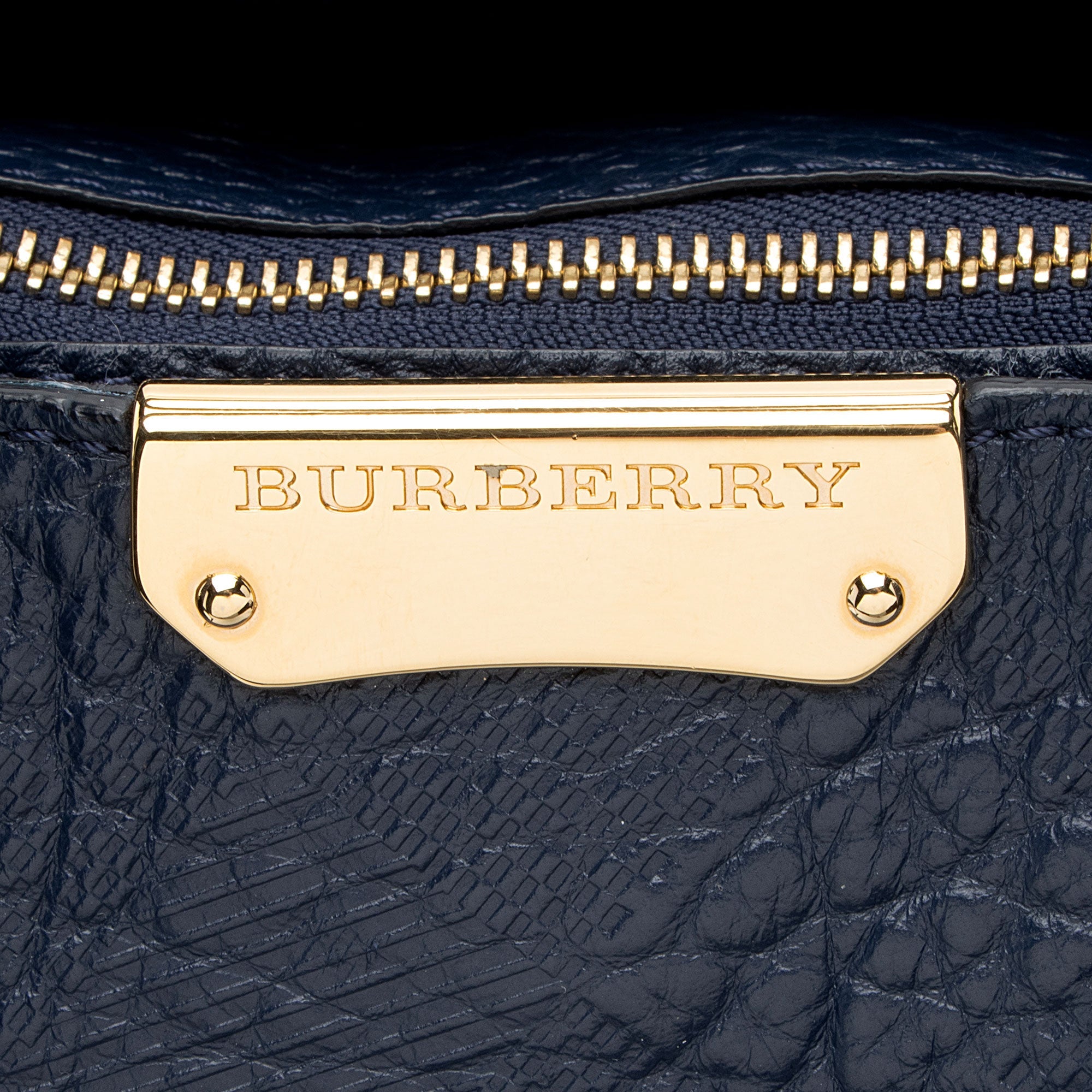 Burberry Embossed Leather Check Dewsbury Tote
