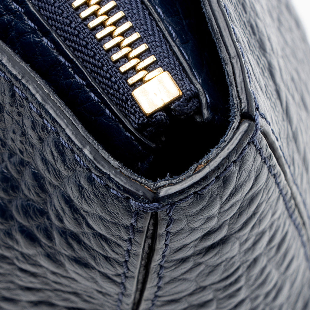 Burberry Embossed Leather Check Dewsbury Tote