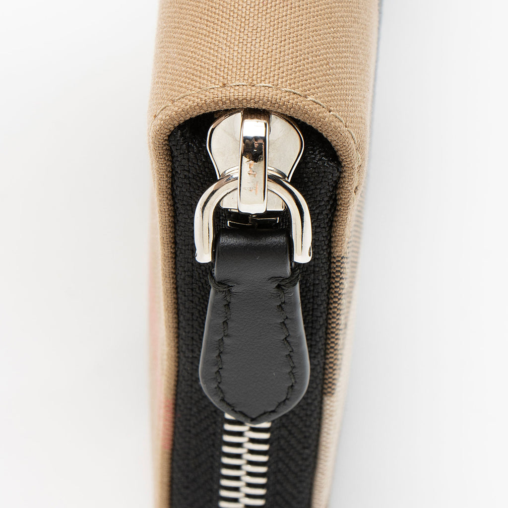 Burberry Exploded Check Zip Around Wallet