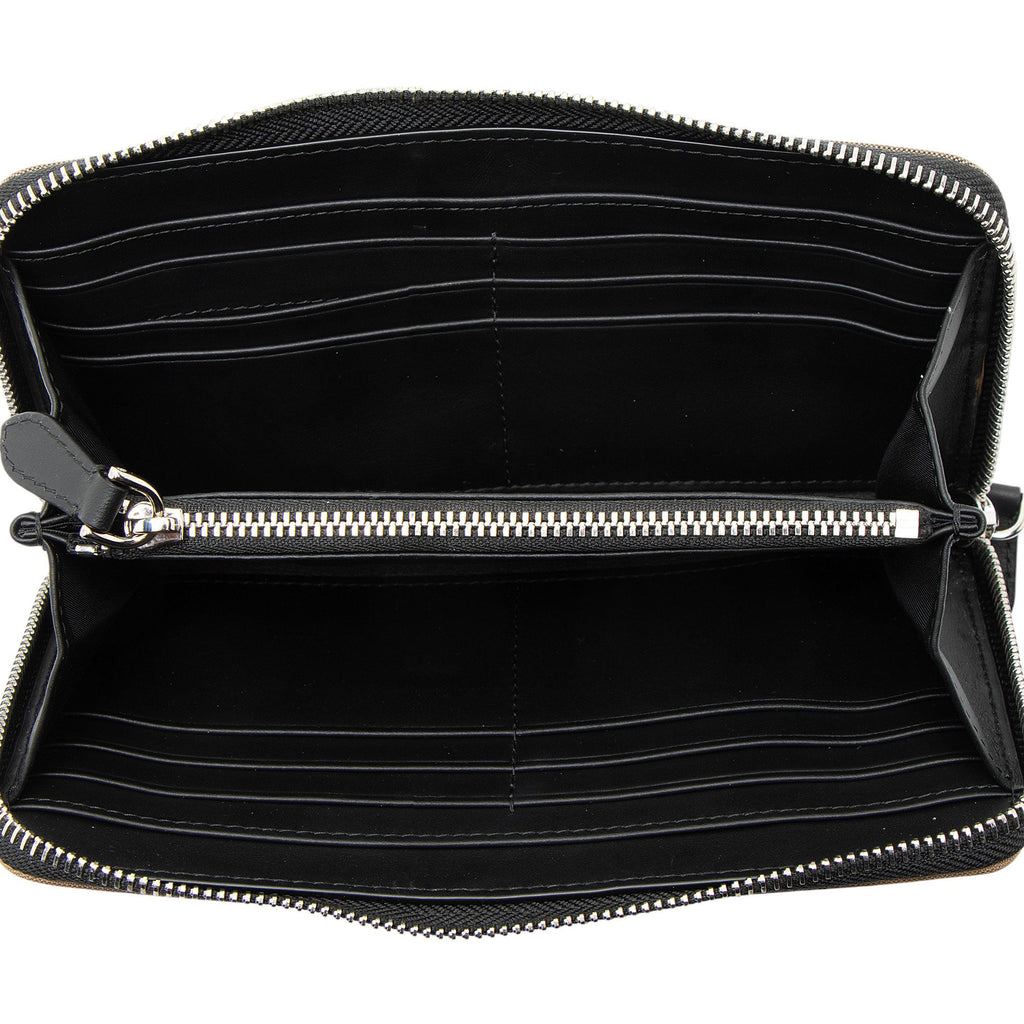 Burberry Exploded Check Zip Around Wallet