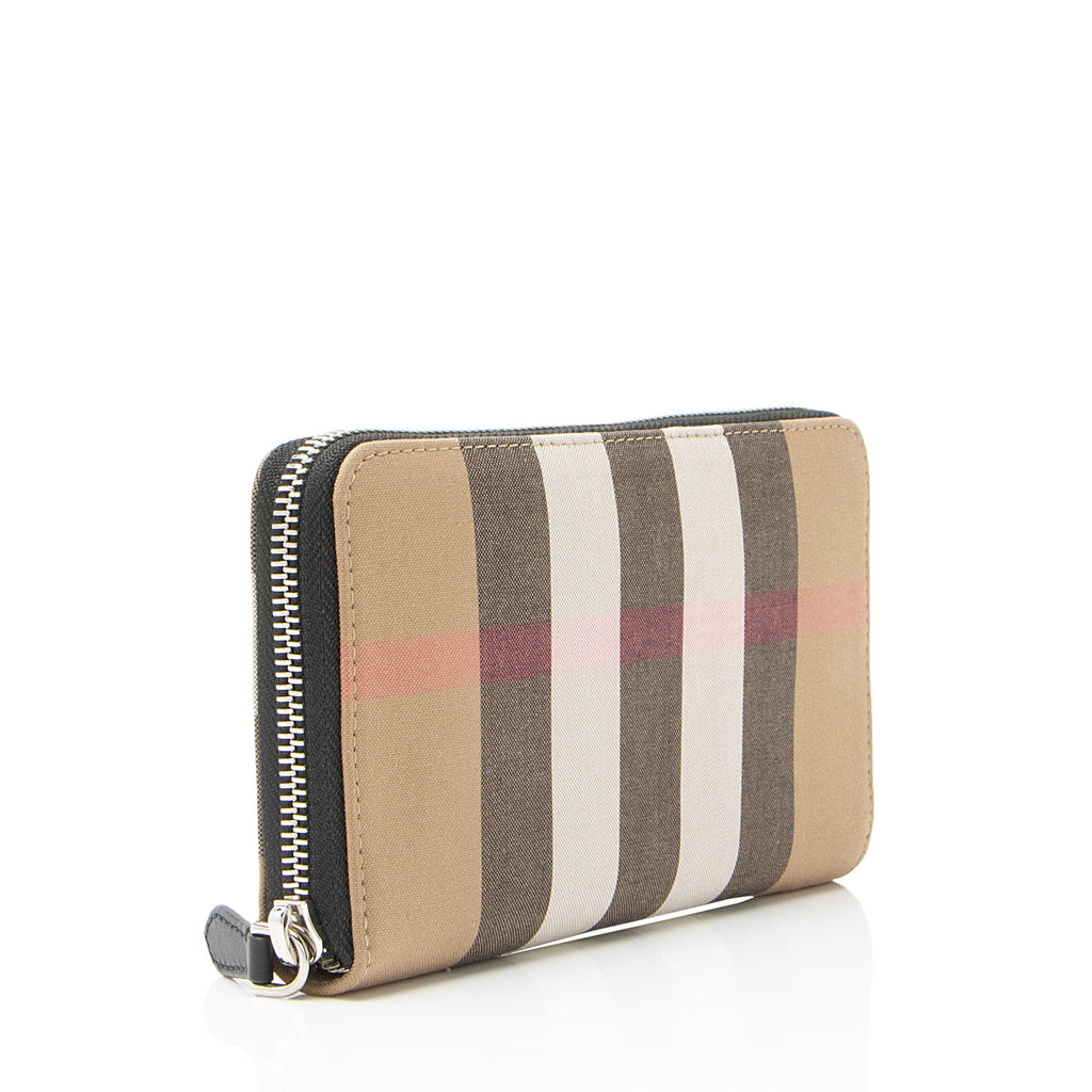 Burberry Exploded Check Zip Around Wallet