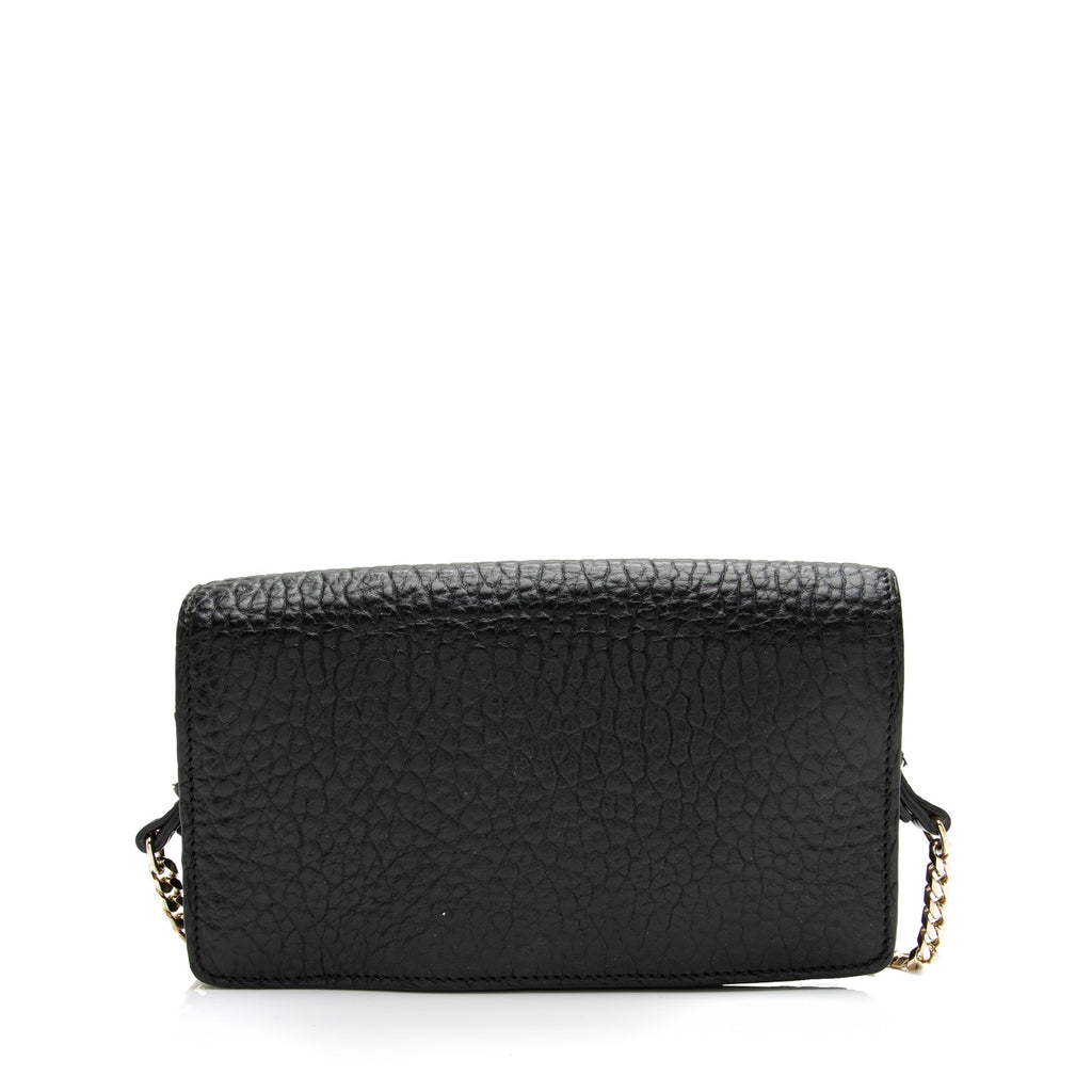 Burberry Grained Leather Madison Wallet on Chain (SHF-23926)