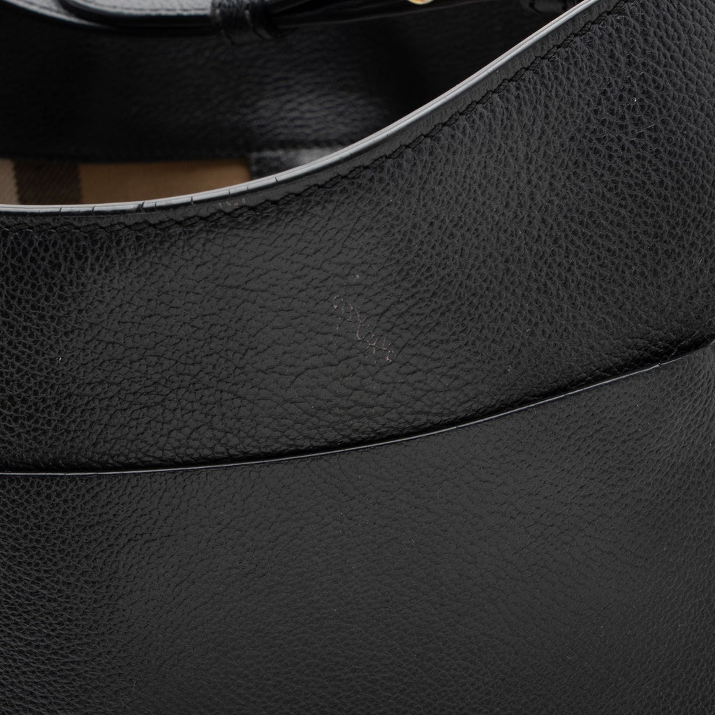 Burberry Grained Leather Elmstone Small Hobo