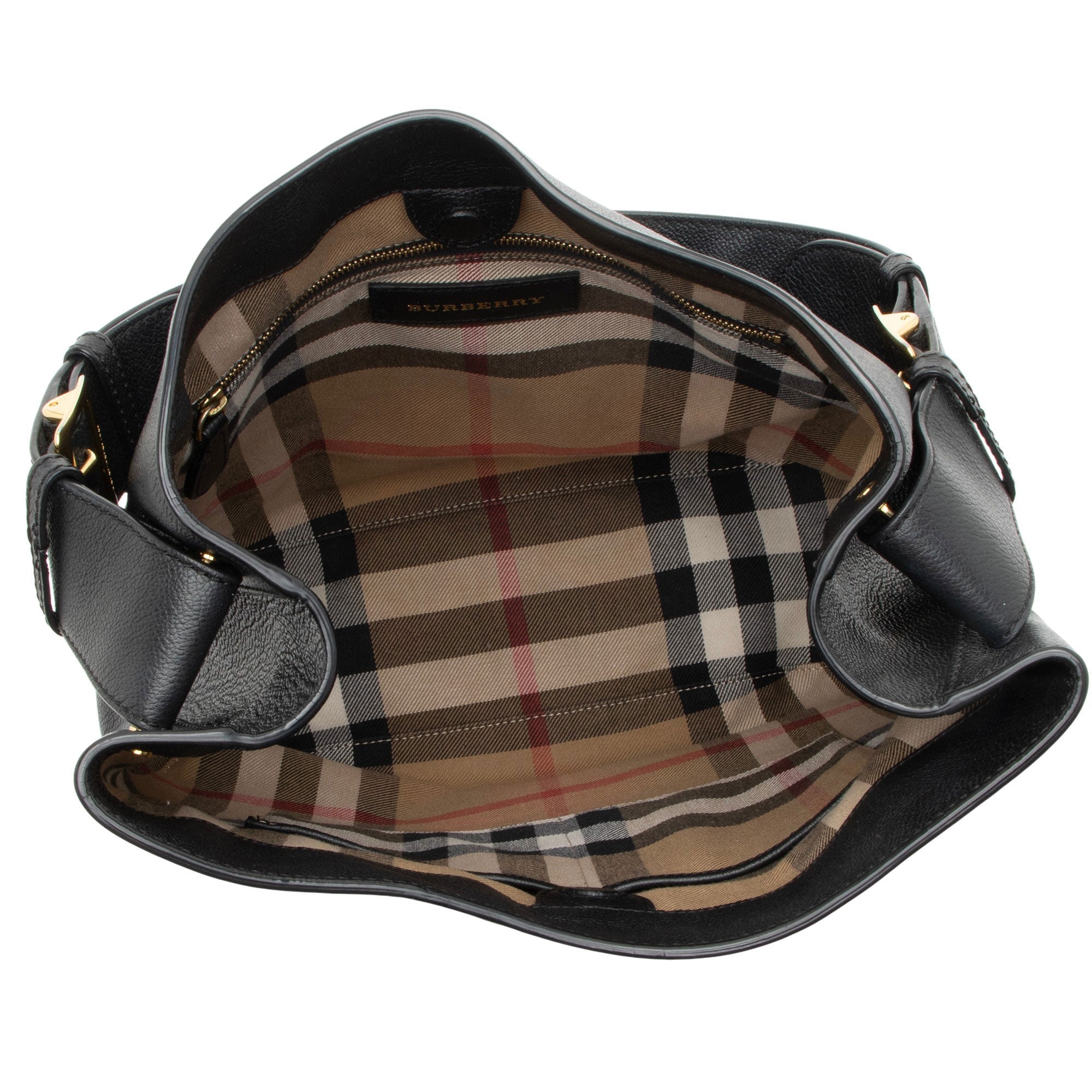 Burberry Grained Leather Elmstone Small Hobo
