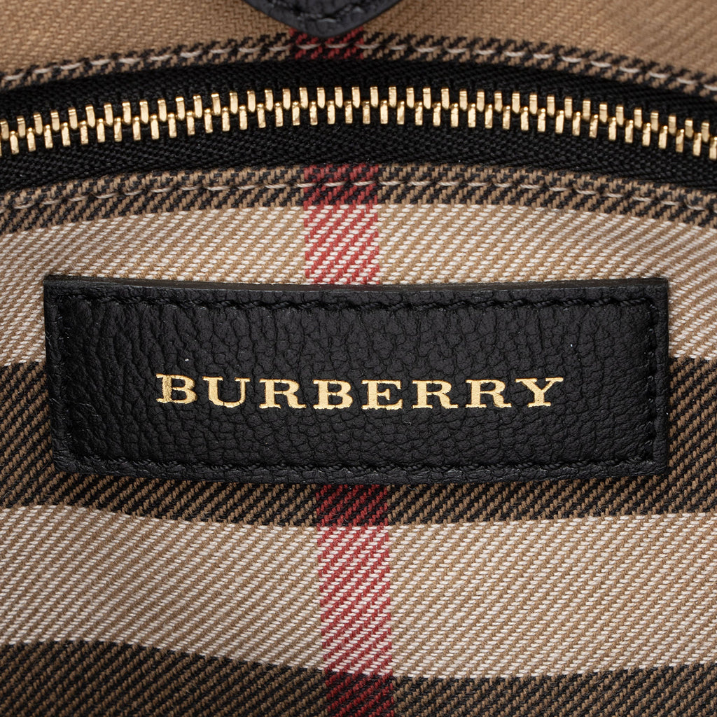 Burberry Grained Leather Elmstone Small Hobo