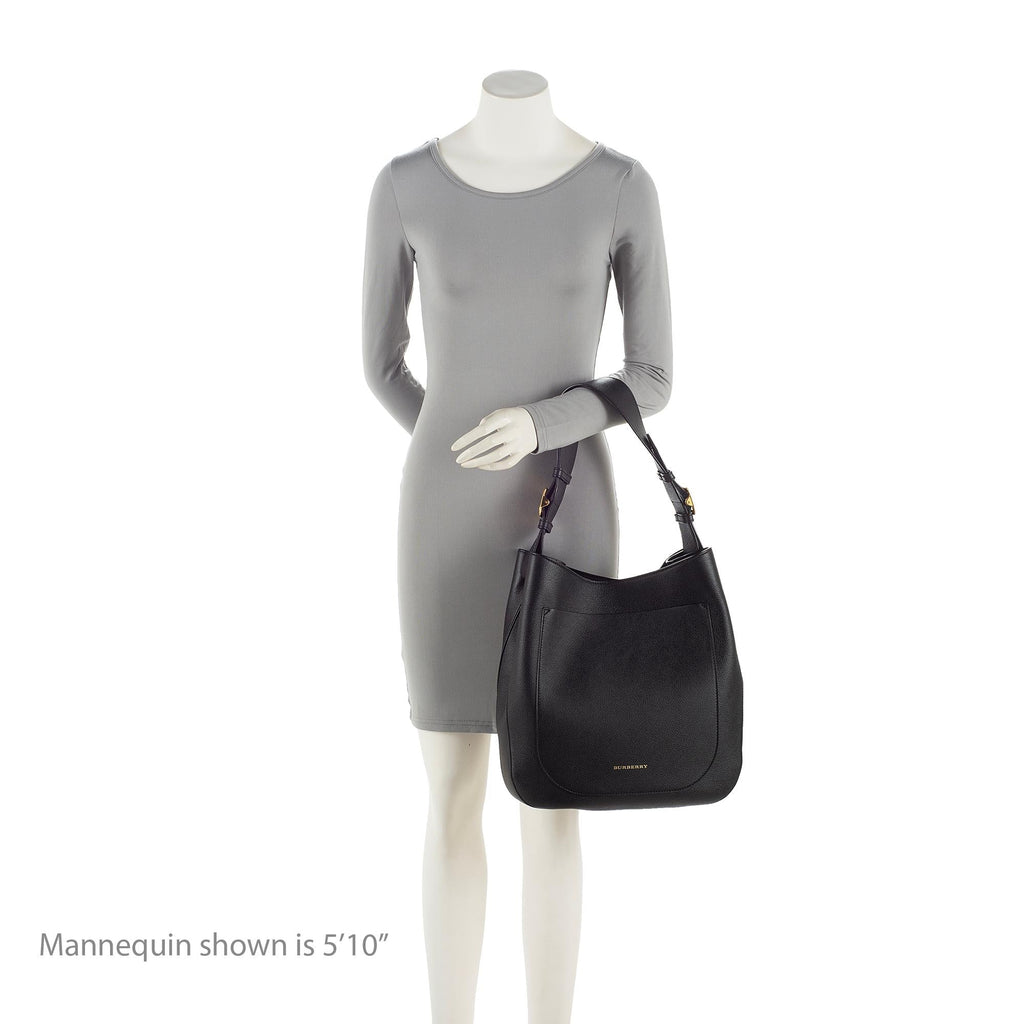 Burberry Grained Leather Elmstone Small Hobo