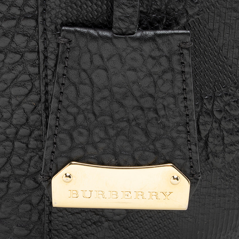 Burberry Grained Leather Tote (SHF-19247)