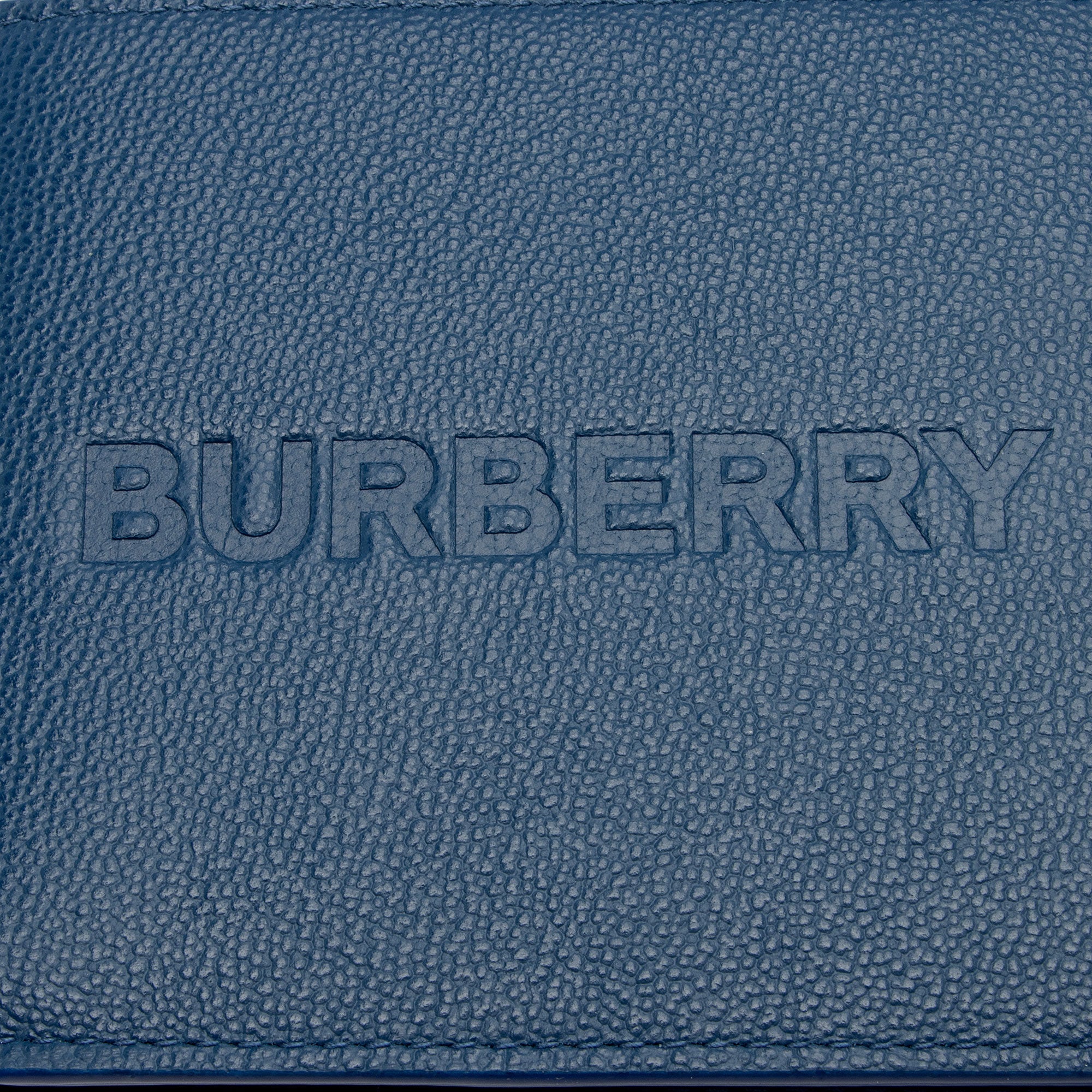 Burberry Embossed Grainy Calfskin  Bi-Fold Wallet (SHF-eDYuMU)