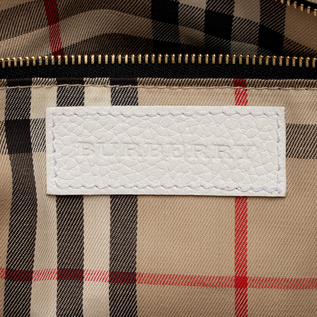 Burberry Grainy Calfskin Greenwood Small Bowling Bag (SHF-l6CAoI)