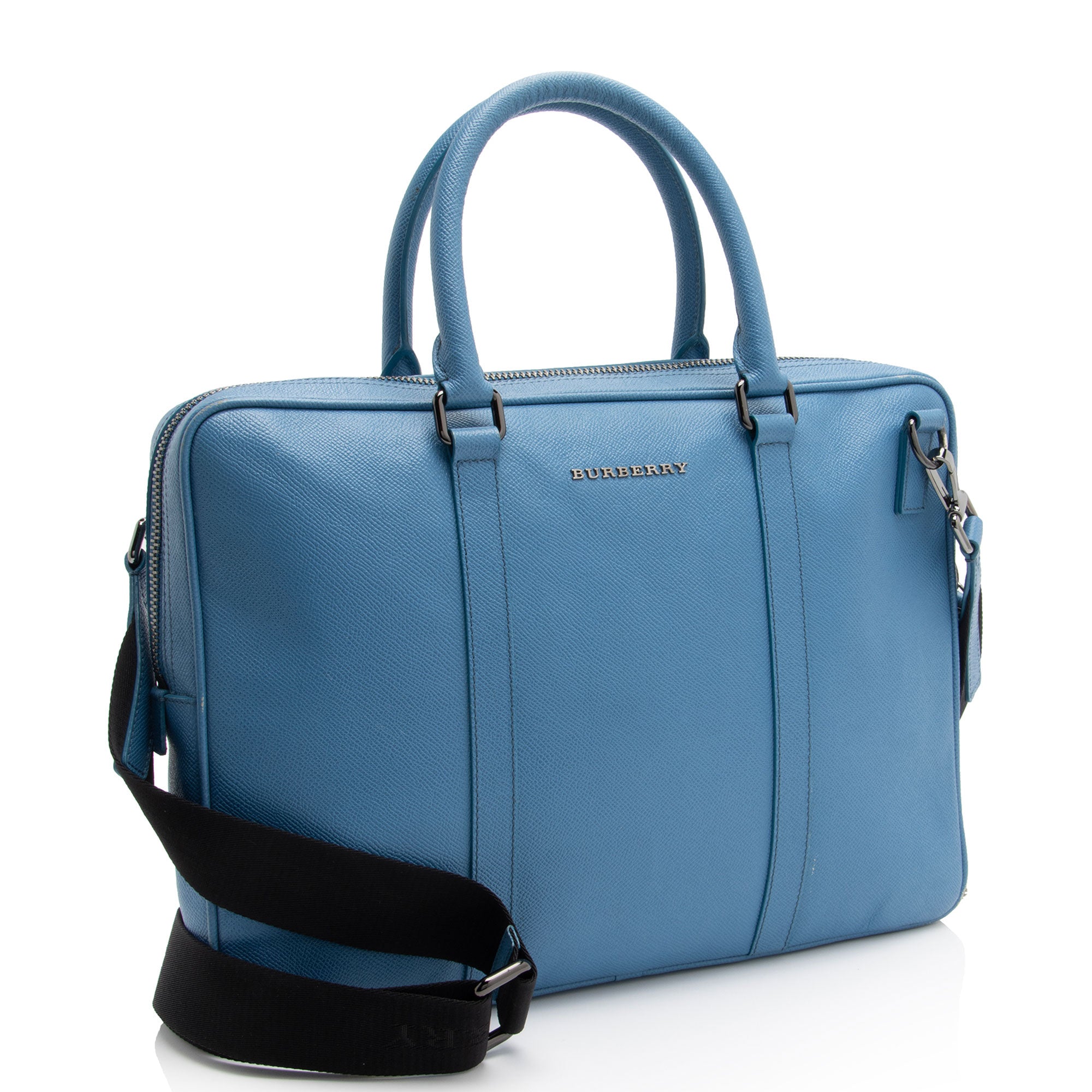 Burberry Grainy Calfskin Newburg Small Briefcase (SHF-jfBKQ8)
