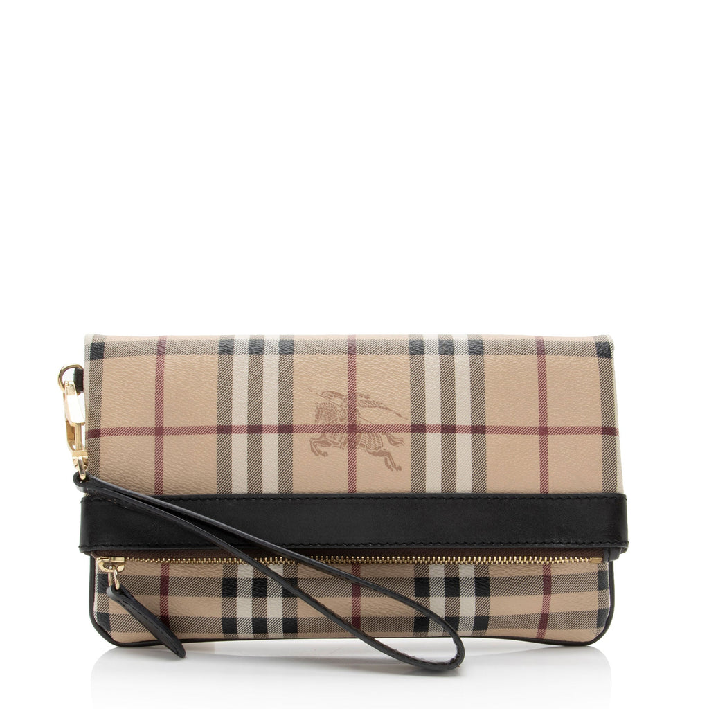 Burberry Haymarket Check Adeline Clutch