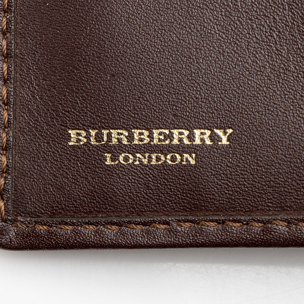 Burberry Haymarket Check Buckle Compact Wallet