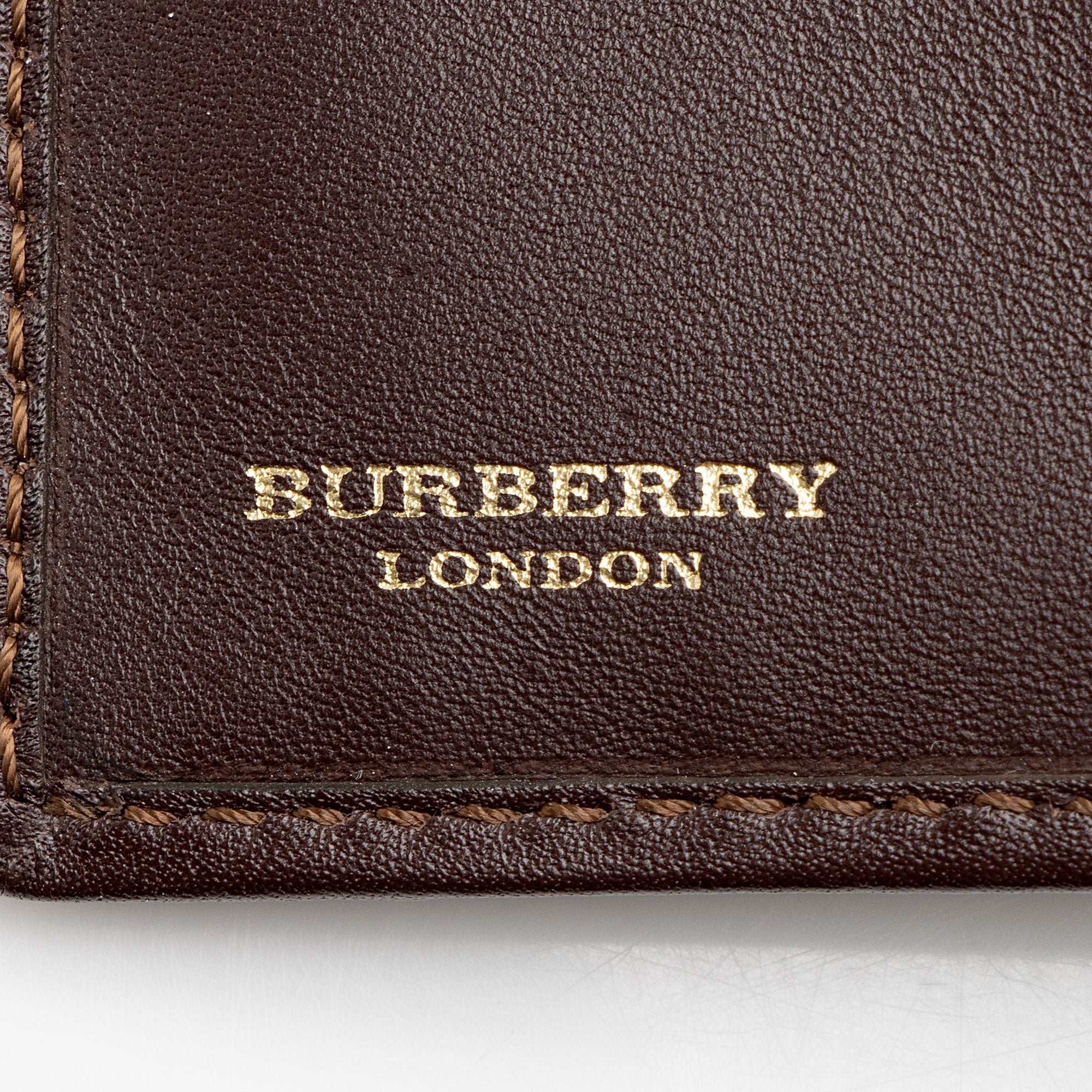 Burberry Haymarket Check Buckle Compact Wallet