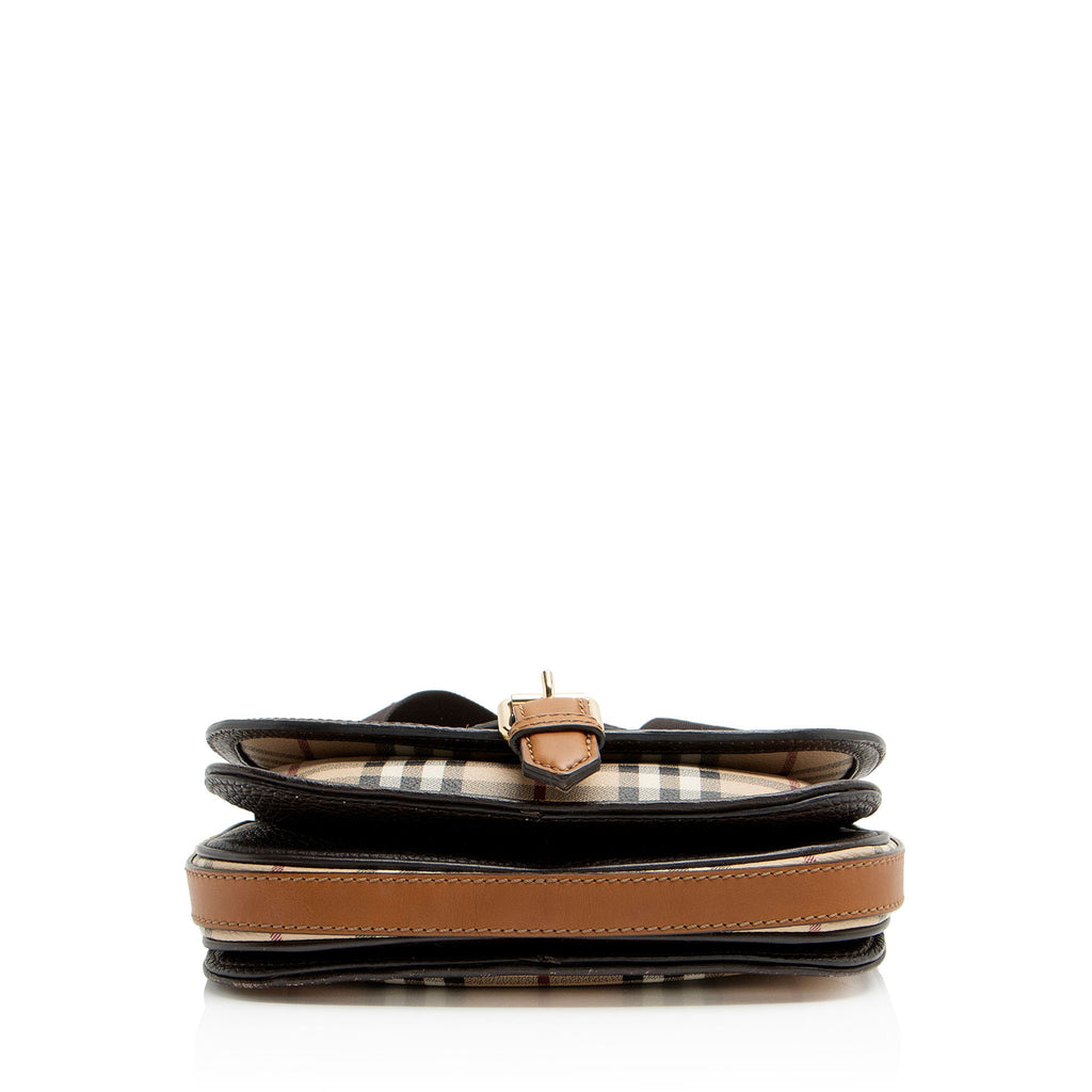 Burberry Haymarket Check Buckle Messenger (SHF-5qIRC7)